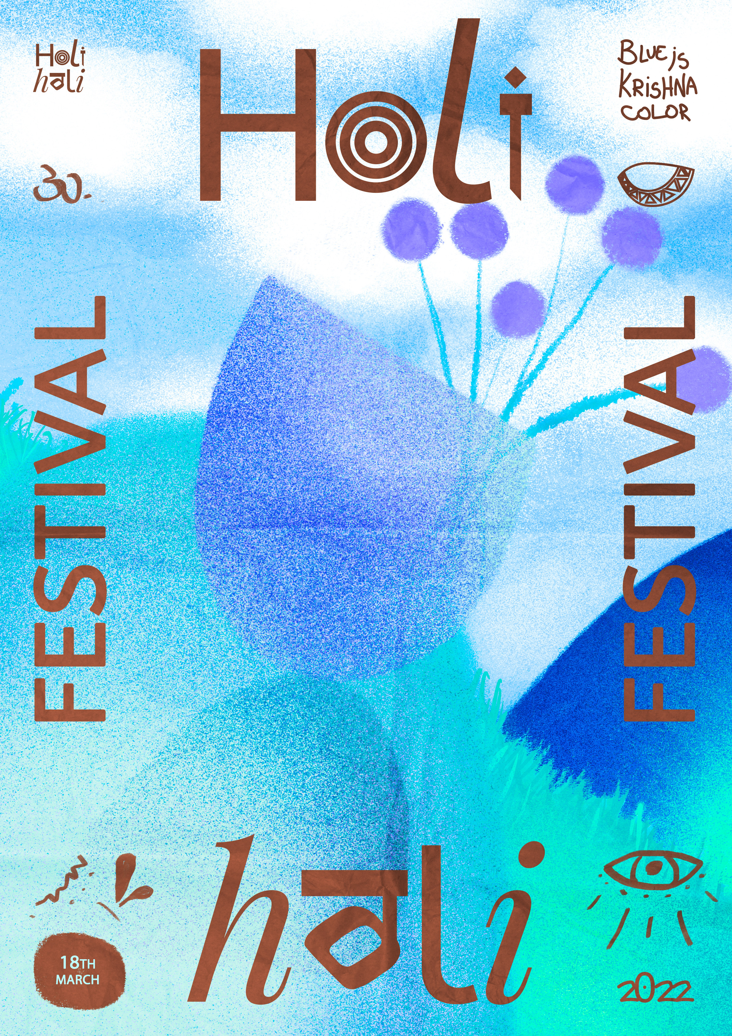 holi festival v froissé